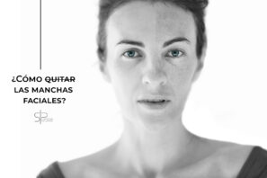 Cover of a post with a black and white portrait of a woman with spots on her face.