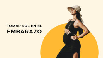 Portada del blog Tomar sol embarazo que muestra a una mujer embarazada y de fondo está el sol.